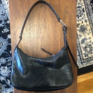 Zara baguette leather shoulder bag